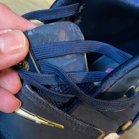 Nike Lebron Zoom Soldier Dunkman Navy Blue White Men Shoes 316643-411 Preowned - Picture 8 of 10